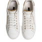 White Leather Low Top Women Sneakers Shoes