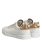 White Leather Low Top Women Sneakers Shoes