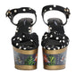Multicolor Fish Polka Dot Wedge Sandals Shoes