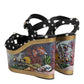 Multicolor Fish Polka Dot Wedge Sandals Shoes