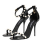 Black KEIRA Pearl Embellished Sandals Shoes