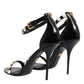 Black KEIRA Pearl Embellished Sandals Shoes