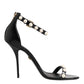 Black KEIRA Pearl Embellished Sandals Shoes