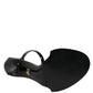 Black KEIRA Pearl Embellished Sandals Shoes