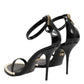 Black KEIRA Pearl Embellished Sandals Shoes