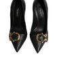 Black Devotion Leather Heels Pumps Shoes