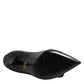 Black Devotion Leather Heels Pumps Shoes