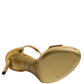 Gold Leather Platform Keira Sandals Shoes