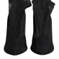 Black Silk Stretch Mesh Sock Boots Shoes