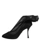 Black Silk Stretch Mesh Sock Boots Shoes