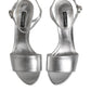 Silver Leather DG Heels Keira Sandals Shoes