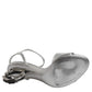 Silver Leather DG Heels Keira Sandals Shoes