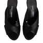 Black Keira Baroque High Heel Sandals Shoes