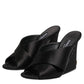 Black Keira Baroque High Heel Sandals Shoes