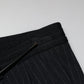 Black Stripes Viscose Skinny Dress Men Pants