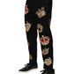 Black Baroque Royal Men Dress Trouser Pants