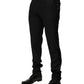 Black Wool Tapered Formal Men Dress Pants