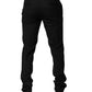 Black Wool Tapered Formal Men Dress Pants