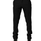 Black Wool Tapered Formal Men Dress Pants