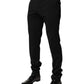 Black Wool Tapered Formal Men Dress Pants