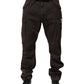 Brown Cotton Stretch Cargo Men Trouser Pants