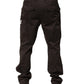 Brown Cotton Stretch Cargo Men Trouser Pants