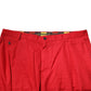 Red Cotton Pleated Men Formal Trouser Pants