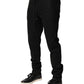 Marl Black Wool Blend Jogger Sweatpants Pants