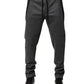 Gray Black Wool Blend Jogger Sweatpants  Pants
