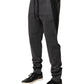 Gray Black Wool Blend Jogger Sweatpants  Pants