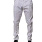 White Cotton Dress Slim Formal Trouser Pants