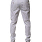 White Cotton Dress Slim Formal Trouser Pants