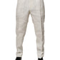 Cream Linen Dress Slim Formal Trouser Pants