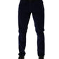 Navy Blue Cotton Tapered Formal Trouser Pants