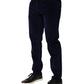 Navy Blue Cotton Tapered Formal Trouser Pants