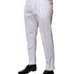 White Cotton Dress Slim Formal Trouser Pants