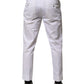 White Cotton Dress Slim Formal Trouser Pants