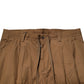 Brown Cotton Chino Mid Waist Men Jogger Pants