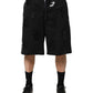 Black Logo Cotton Bermuda Sweatshorts Shorts