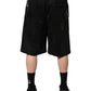 Black Logo Cotton Bermuda Sweatshorts Shorts