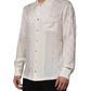 White Silk DG Logo Print Long Sleeves Shirt