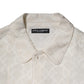 White Silk DG Logo Print Long Sleeves Shirt