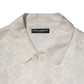 White Silk DG Logo Print Long Sleeves Shirt