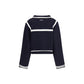 Cardigan with contrasting profiles
