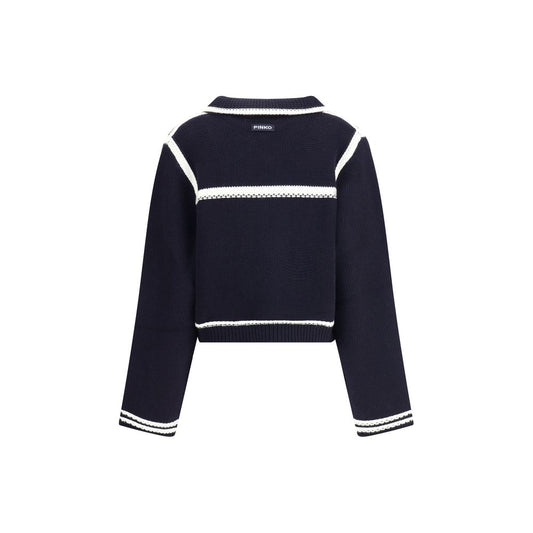 Cardigan with contrasting profiles