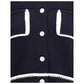 Cardigan with contrasting profiles