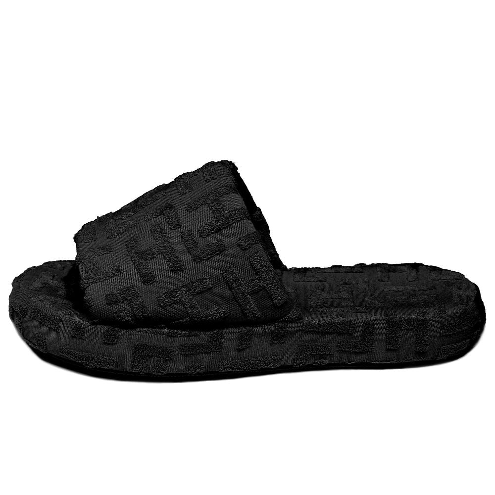 Black Cotton Sandal