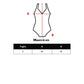 Orange Polyester One-Piece Swimsuit