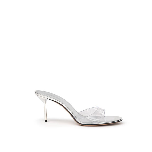 Gray Leather Mule