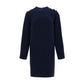 Navy Blue Wool Short